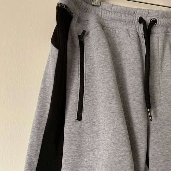 RBX grey black inserts sweatpants, brand new, comfortable, drawstring, Med - Picture 2 of 8
